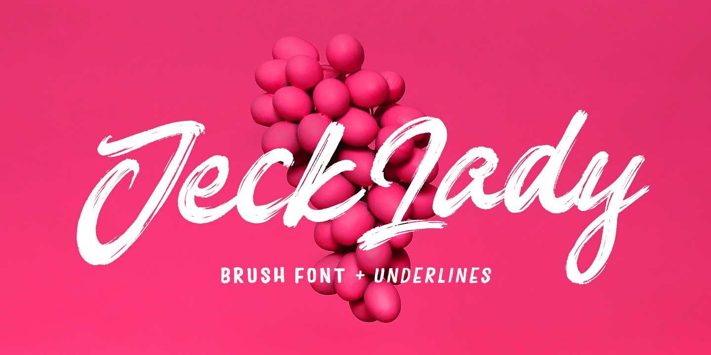 Jeck Lady Underlines Font preview